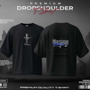 PREMIUM DROP SHOULDER T-SHIRT(MUSTANG)