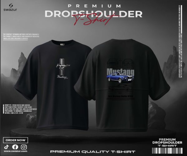 PREMIUM DROP SHOULDER T-SHIRT(MUSTANG)