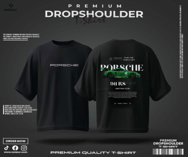 PREMIUM DROP SHOULDER T-SHIRT (PORSCHE)