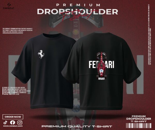 PREMIUM DROP SHOULDER T-SHIRT (FERRARI)
